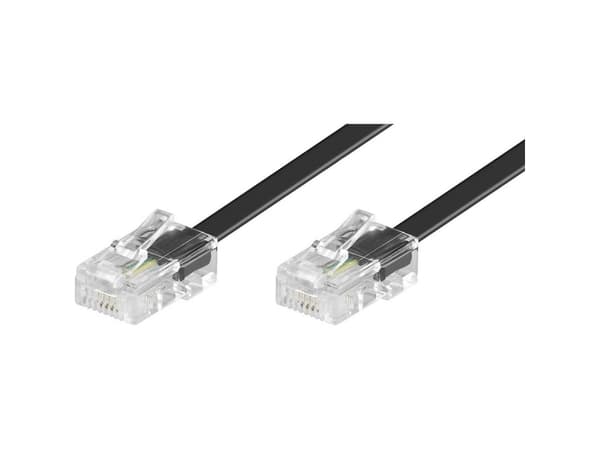 Basetech ISDN-anslutningskabel [1x RJ45-kontakt 8p4c - 1x RJ45-kontakt 8p4c] 15.00 m Svart