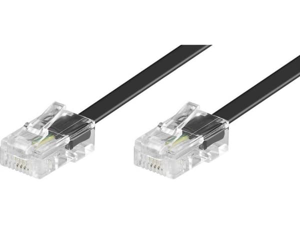 Basetech ISDN-anslutningskabel [1x RJ45-kontakt 8p4c - 1x RJ45-kontakt 8p4c] 15.00 m Svart
