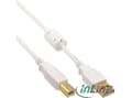 Miniatyrbild 4 av 5: InLine 34555W, 5 m, USB A, USB B, hane/hona, vit