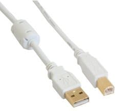 InLine 34555W, 5 m, USB A, USB B, hane/hona, vit