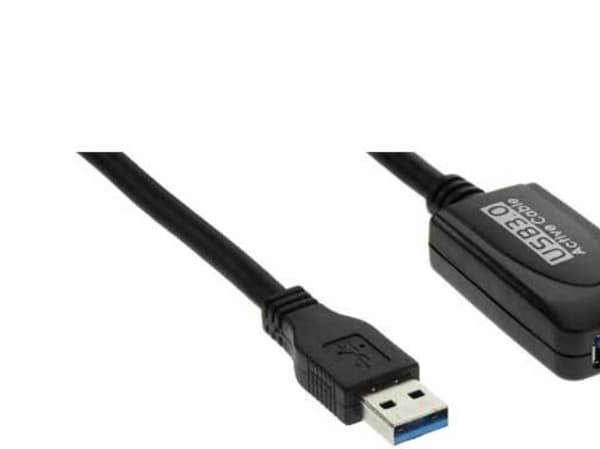 InLine 35650, 5 m, USB A, USB A, USB 3.2 Gen 1 (3.1 Gen 1), Uros/naaras, Musta
