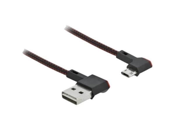 Delock Easy - USB-kabel - USB (hann) venstre/høyre-vinklet, reversibel til Micro-USB type B (hann) venstre/høyre-vinklet, reversibel - USB 2.0 - 2 m