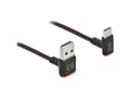 Miniatyrbilde 4 av 4: Delock Easy - USB-kabel - USB (hann) opp/ned-vinklet, vendbar til 24 pin USB-C (hann) opp/ned-vinklet, vendbar - USB 2.0 - 50 cm - svart