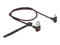 Miniatyrbilde 1 av 4: Delock Easy - USB-kabel - USB (hann) opp/ned-vinklet, vendbar til 24 pin USB-C (hann) opp/ned-vinklet, vendbar - USB 2.0 - 50 cm - svart