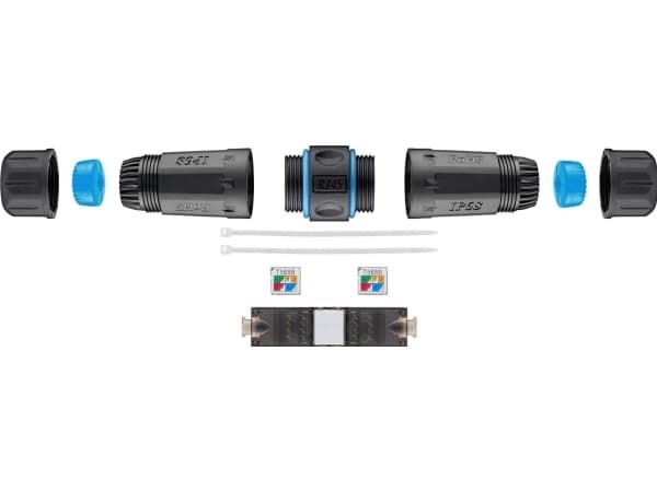 Goobay 44416, Svart, Cat6a, U/UTP (UTP), 22/26, IP68, 750 V