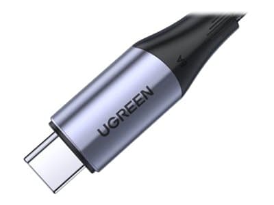 Ugreen - USB-kabel - 24 pin USB-C (hane) till 24 pin USB-C (hane) - USB 3.1 Gen 2 - 20 V - 5 A - 1 m - USB-strömförsörjning (100W), 4K60Hz (3840 x 21