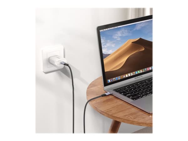 Ugreen - USB-kabel - 24 pin USB-C (hane) till 24 pin USB-C (hane) - USB 3.1 Gen 2 - 20 V - 5 A - 1 m - USB-strömförsörjning (100W), 4K60Hz (3840 x 21