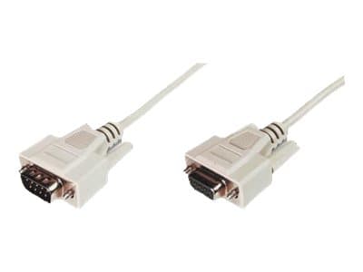 ASSMANN - Seriellforlengelseskabel - DB-9 (hunn) til DB-9 (hann) - 3 m - formstøpt, tommelskruer - beige