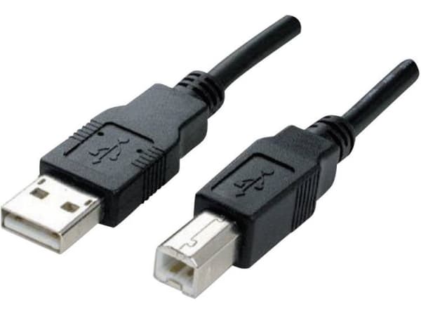Manhattan USB 2.0 A/B USB-kabel 3 m USB A USB B Sort