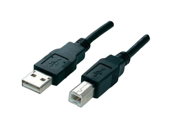 Manhattan USB 2.0 A/B USB-kaapeli 3 m USB A USB B Musta