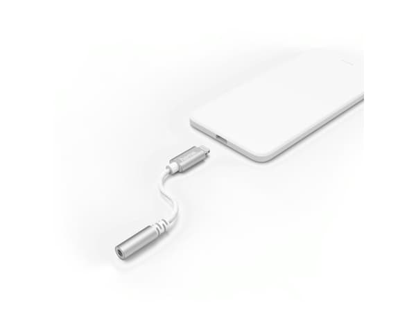 Hama Essential Line - Lightning til hodetelefonjakk-adapter - Lightning hann til mini-phone stereo 3.5 mm hunn - hvit