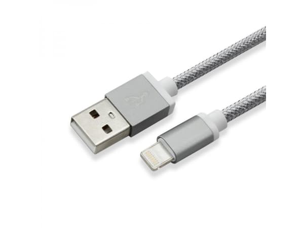 SBOX IPH7-GR, Grå, USB A, Lightning, 1,5 m, Hankjønn, Hankjønn