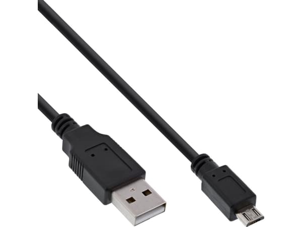InLine S-31710, 1 m, USB A, Micro-USB B, USB 2.0, Sort