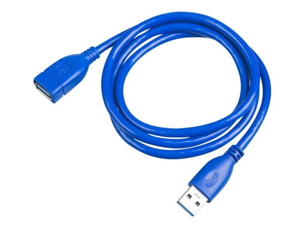 Akyga AK-USB-28 - USB-forlengelseskabel - USB-type A (hann) til USB-type A (hunn) - USB 3.2 Gen 1 - 30 V - 1 m - blå