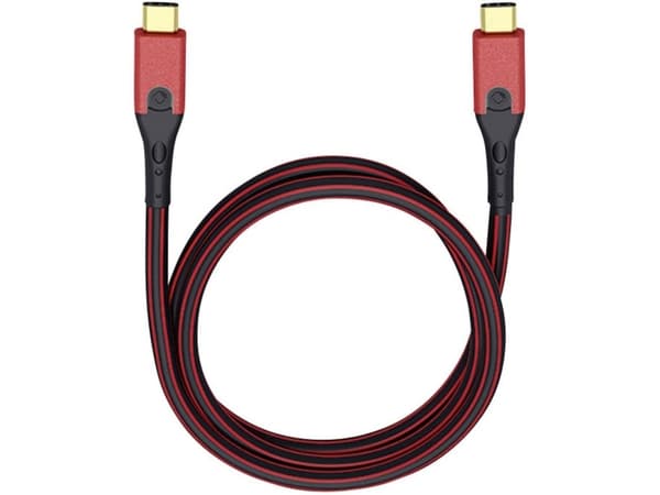 OEHLBACH Evolution CC, 0,5 m, USB C, USB C, USB 3.2 Gen 2 (3.1 Gen 2), Svart, Röd