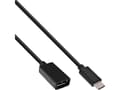Miniatyrbild 2 av 5: InLine 35800, 0,15 m, USB A, USB C, USB 3.2 Gen 2 (3.1 Gen 2), Hane/Hona, Svart