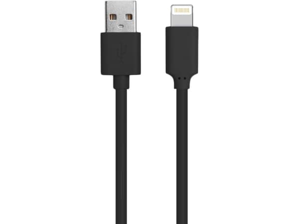 Wow - Lightning-kabel - USB hane till Lightning hane - 1 m - svart