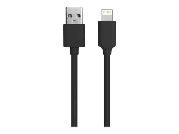 Wow - Lightning-kabel - USB hane till Lightning hane - 1 m - svart