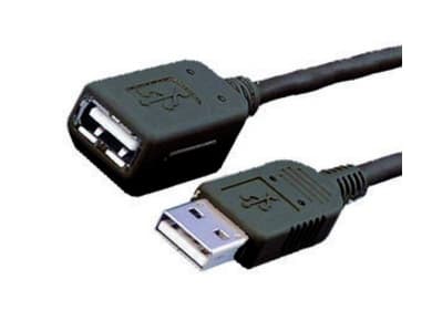MediaRange MRCS154, 1,8 m, USB A, USB A, USB 2.0, Hane/Hona, Svart