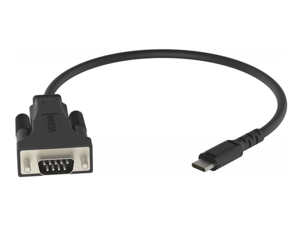 Vision Professional - Seriell adapter - 24 pin USB-C (hane) till DB-9 (hane) - svart