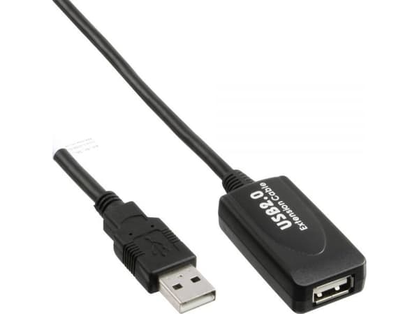 InLine 34611I, 10 m, USB A, USB A, Hane/Hona, 0,48 Gbit/s, Svart