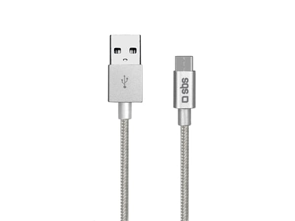 SBS TECABLETC15BS, 1,5 m, USB A, USB C, USB 2.0, Sølv