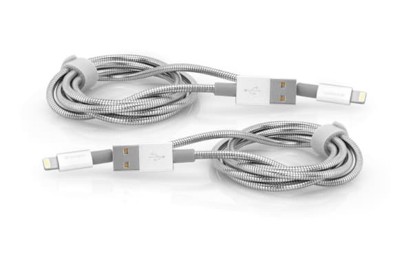 Verbatim 48872, 1 m, Lightning, USB A, Uros, Uros, Ruostumaton teräs, Valkoinen