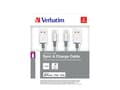 Pikkukuva 1 / 5: Verbatim 48872, 1 m, Lightning, USB A, Uros, Uros, Ruostumaton teräs, Valkoinen