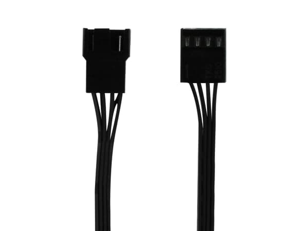 ARCTIC PST Cable Rev.2 - Forlengelseskabel for viftestrømforsyning - 4-pins PWM (hann) til 4-pins PWM (hunn) - 70 cm - svart