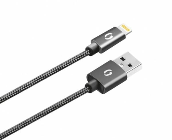 Aligator DATKP37, 0,5 m, Lightning, USB A, Hankjønn, Hankjønn, Sort