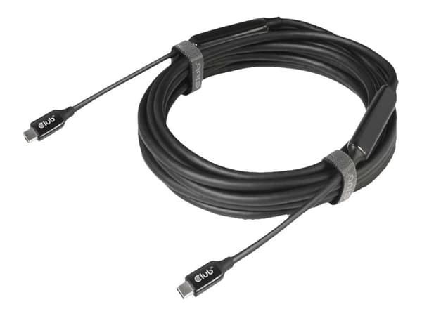Club 3D CAC-1535 - USB-kabel - 24 pin USB-C (hann) til 24 pin USB-C (hann) - USB 3.2 Gen 2 / DisplayPort 1.4 - 20 V - 3 A - 5 m - aktiv, USB Power De