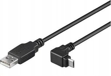 PremiumCord Cable micro USB 2.0, A-B, 90°, 1m