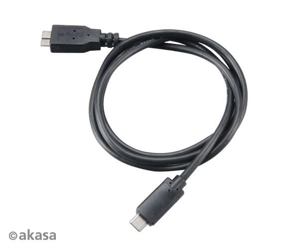 Akasa C/micro-B, 1m, 1 m, USB C, Micro-USB B, USB 3.2 Gen 2 (3.1 Gen 2), Svart