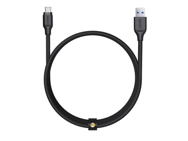 AUKEY CB-AC2, 2 m, USB A, USB C, USB 3.2 Gen 1 (3.1 Gen 1), Svart