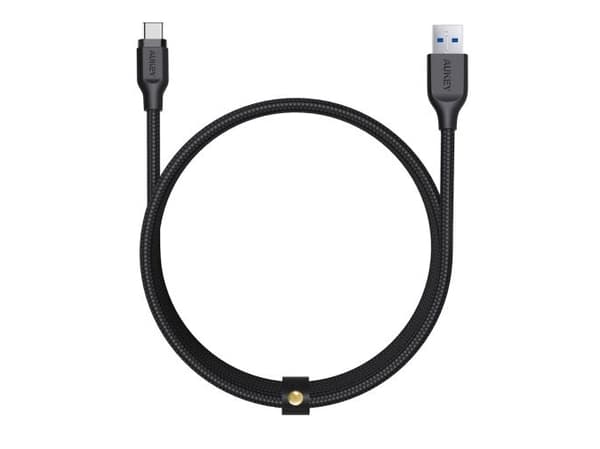 AUKEY CB-AC2, 2 m, USB A, USB C, USB 3.2 Gen 1 (3.1 Gen 1), Svart