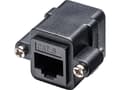 Miniatyrbild 2 av 3: Goobay 81365, 2x RJ-45, svart, kvinnlig kontakt, rak, polykarbonat (PC), Cat6