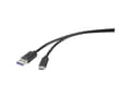 Miniatyrbild 4 av 5: Renkforce RF-4536470, 0,15 m, USB A, USB C, USB 3.2 Gen 1 (3.1 Gen 1), 500 Mbit/s, Svart