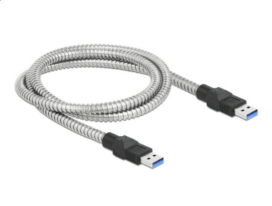 Delock - USB-kabel - USB Type A (han) til USB Type A (han) - USB 3.2 Gen 1 - 1 m - silver
