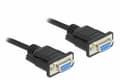 Miniatyrbilde 3 av 5: Delock - Seriell kabel - DB-9 (hunn) til DB-9 (hunn) - 3 m - tommelskruer - svart