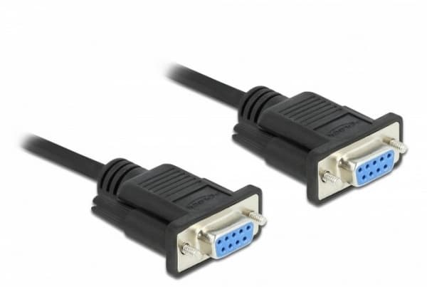 Delock - Seriell kabel - DB-9 (hunn) til DB-9 (hunn) - 3 m - tommelskruer - svart