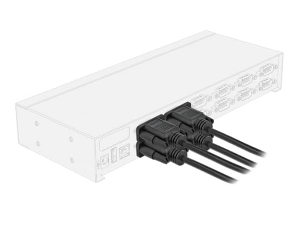 Delock - Seriell kabel - DB-9 (hunn) til DB-9 (hunn) - 3 m - tommelskruer - svart