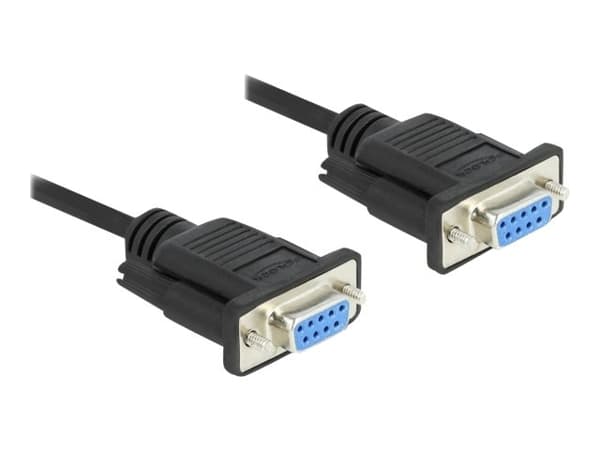 Delock - Seriell kabel - DB-9 (hunn) til DB-9 (hunn) - 3 m - tommelskruer - svart