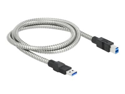 Delock - USB-kaapeli - USB Type A (han) til USB Type B (han) - USB 3.2 Gen 1 - 1 m - sølv - sølv