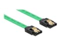 Miniatyrbild 2 av 5: Delock SATA 6 Gb/s Cable UV glow effect - SATA-kabel - Serial ATA 150/300/600 - SATA till SATA - 20 cm - grön