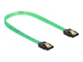 Miniatyrbild 1 av 5: Delock SATA 6 Gb/s Cable UV glow effect - SATA-kabel - Serial ATA 150/300/600 - SATA till SATA - 20 cm - grön