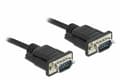 Miniatyrbild 3 av 5: Delock - Seriell kabel - DB-9 (hane) till DB-9 (hane) - 2 m - tumskruvar - svart