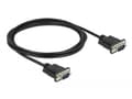 Miniatyrbild 4 av 5: Delock - Seriell kabel - DB-9 (hane) till DB-9 (hane) - 2 m - tumskruvar - svart