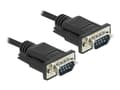 Miniatyrbild 2 av 5: Delock - Seriell kabel - DB-9 (hane) till DB-9 (hane) - 2 m - tumskruvar - svart