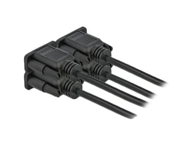 Delock - Seriell kabel - DB-9 (hann) til DB-9 (hann) - 10 m - tommelskruer - svart
