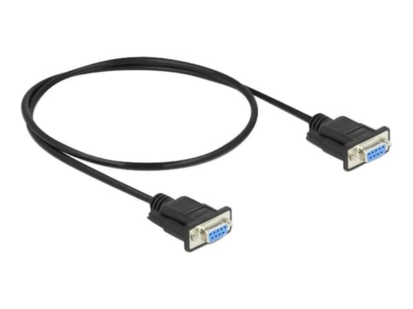 DeLOCK 86614, Musta, 0,5 m, RS-232, RS-232, Uros, Uros